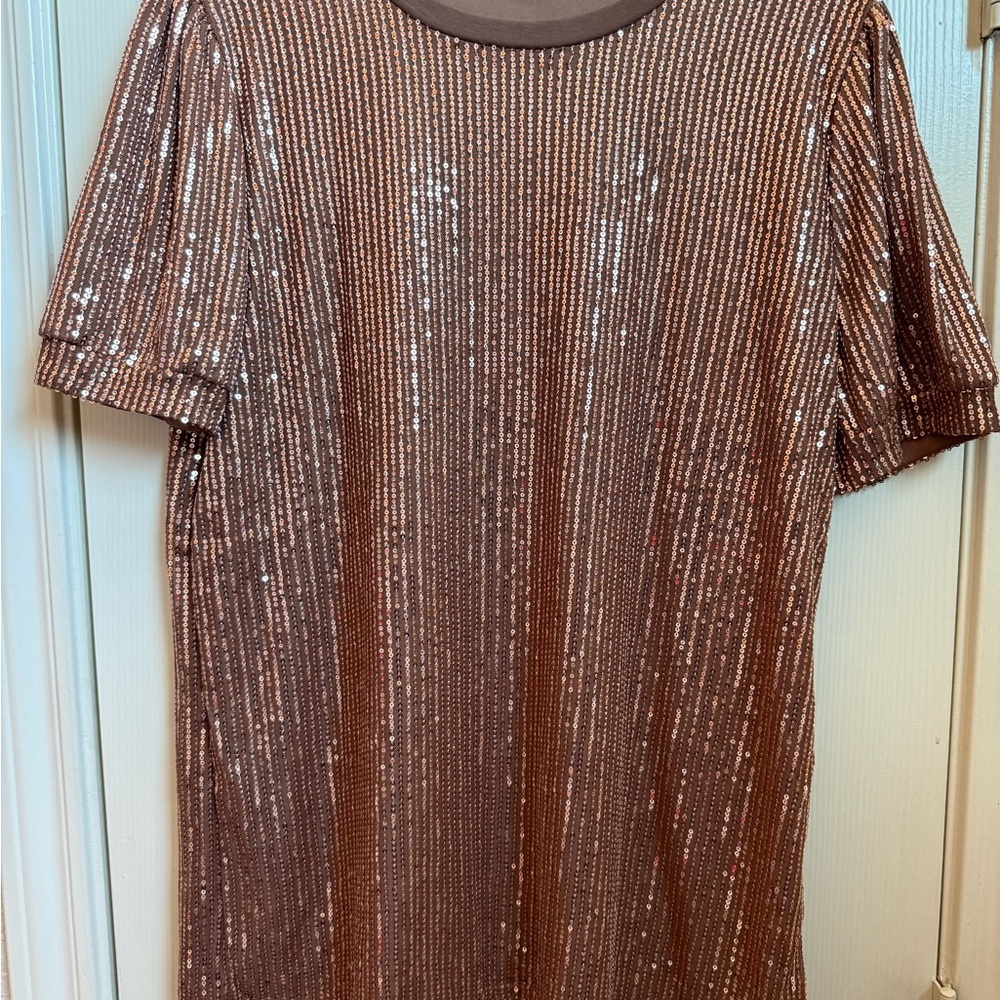 Elegant Sequin Short Sleeve Blouse